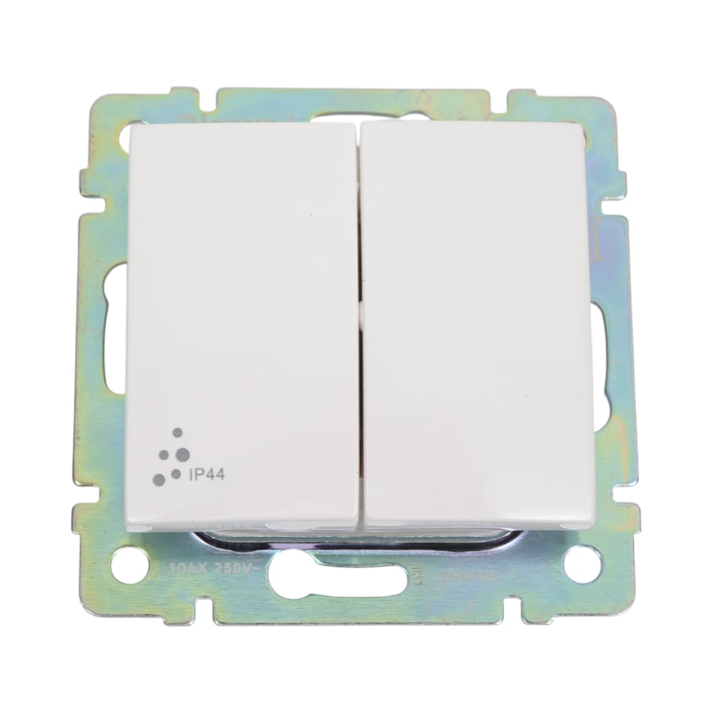 Изображение товара Двухклавишный механический переключатель Legrand Valena IP44 10А 250В белый