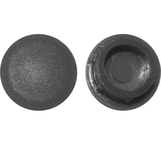 Изображение товара Заглушка под отверстие КРЕП-КОМП 14 мм, темн. серая, 1000 шт. зпр14 тем.сер