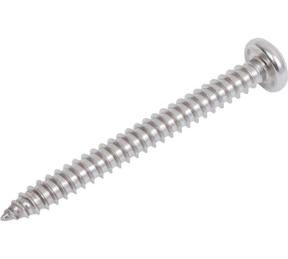 Изображение товара Саморез с полукруглой головкой КРЕП-КОМП нержавейка А2, DIN 7981, 5,5х55 200 шт. шпн5555