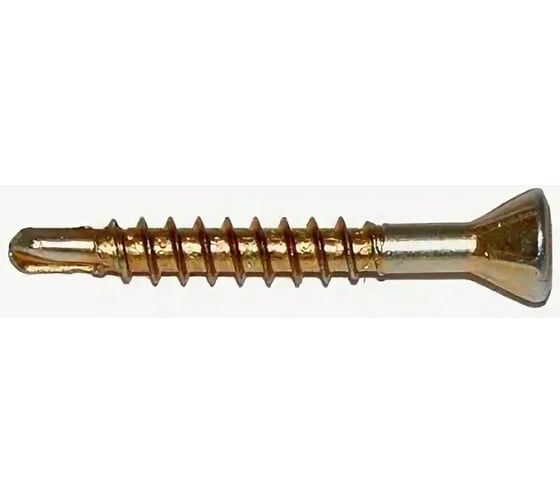 Изображение товара Саморезы для паркета со сверлом КРЕП-КОМП CFB 3,2х60 мм, 200 шт., желтый цинк спп3260