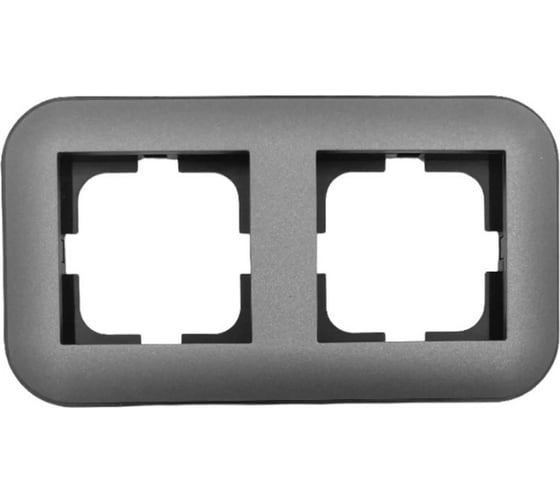 Изображение товара 2-постовая рамка OVIVO Loft дымчатый-черный 404-110008-226