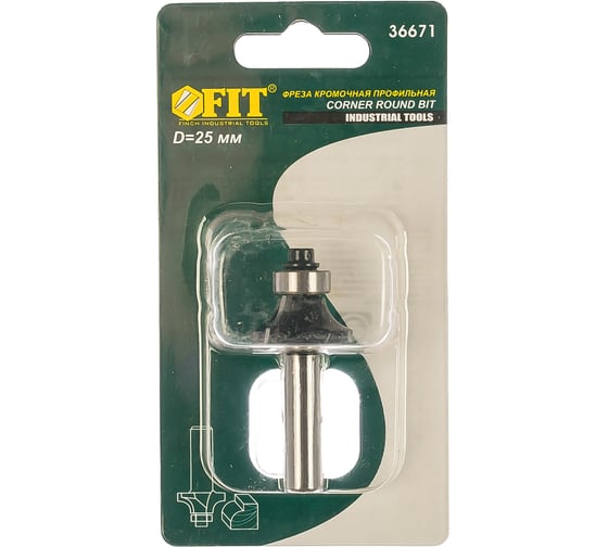 Изображение товара Фреза кромочная профильная (25х11х51 мм) по дереву FIT IT 36671