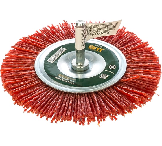 Изображение товара Корщетка-колесо (100 мм; нейлон) для дрелей FIT IT 38610