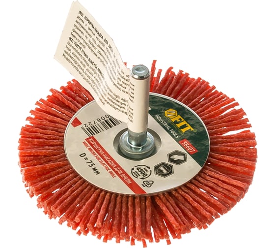 Изображение товара Корщетка-колесо (75 мм; нейлон) для дрелей FIT IT 38607