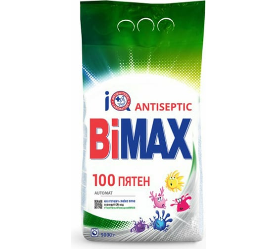 Изображение товара Стиральный порошок-автомат BIMAX 9 кг, 100 пятен 608515