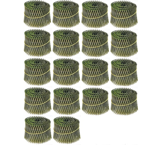 Изображение товара Барабанные гвозди КОРДЛЕНД 4500 шт. (18 кассет по 250 шт.) Ø 3,1 мм, длина 90 мм, Ø шляпки 7 мм, винтовые GVB-00047.18