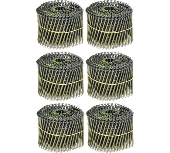 Изображение товара Барабанные гвозди КОРДЛЕНД 1500 шт. (6 кассет по 250 шт.) Ø 3,1 мм, длина 90 мм, Ø шляпки 7 мм, ершеные GVB-00046.6