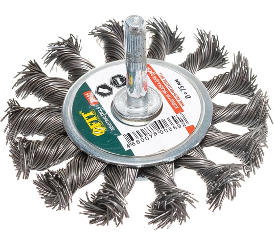 Изображение товара Корщетка-колесо 75 мм для дрелей FIT IT 38585