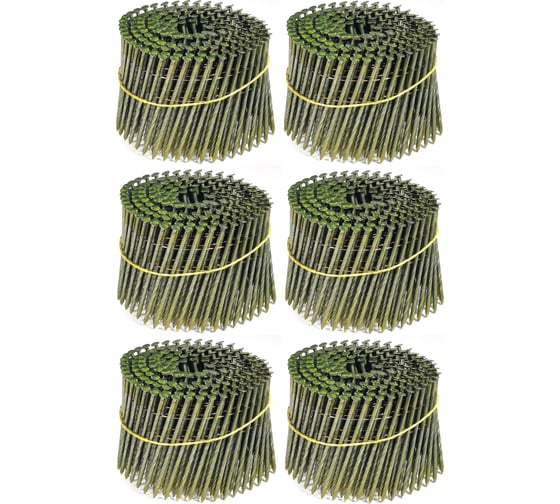 Изображение товара Барабанные гвозди КОРДЛЕНД 1500 шт. (6 кассет по 250 шт.) Ø 3,1 мм, длина 90 мм, Ø шляпки 7 мм, винтовые GVB-00047.6