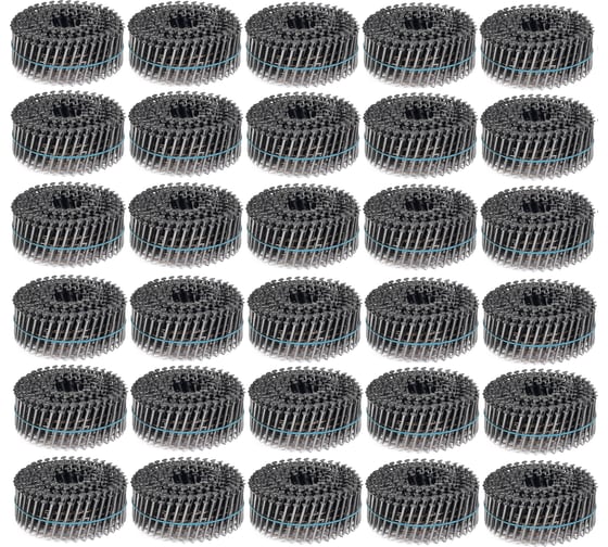 Изображение товара Барабанные гвозди КОРДЛЕНД 9000 шт. (30 кассет по 300 шт.) Ø 2,5 мм, длина 45 мм, Ø шляпки 6,5 мм, ершеные GVB-00005.30