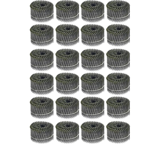 Изображение товара Барабанные гвозди КОРДЛЕНД 7200 шт. (24 кассеты по 300 шт.) Ø 2,5 мм, длина 70 мм, Ø шляпки 6,5 мм, ершеные GVB-00019.24