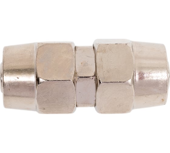 Изображение товара Фитинг металлический зажимной прямой трубки ПВХ 8/6 мм, 10 шт Дали-Авто DA-02422