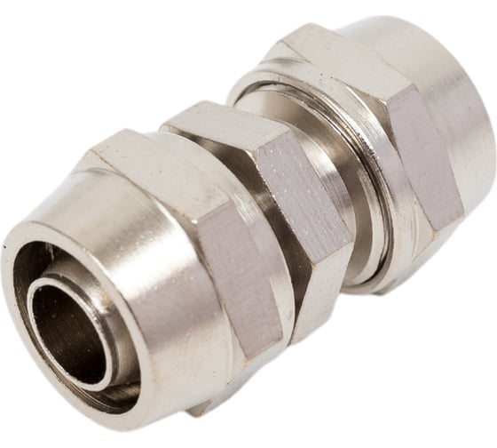 Изображение товара Фитинг металлический зажимной прямой трубки ПВХ 12/9 мм, 10 шт Дали-Авто DA-02424