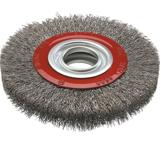 Изображение товара Щетка зачистная дисковая 175x18x32 мм, проволока нержавеющая сталь, с переходными втулками CNIC 93175 29758