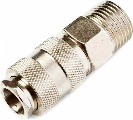 Изображение товара Быстросъемное соединение автомат наружная резьба 1/2" - рапид для компрессора Pegas pneumatic 3204