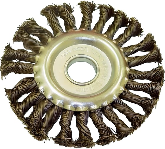 Изображение товара Щетка зачистная дисковая 115x22 мм, витая стальная проволока, для МШУ CNIC 92115 24614
