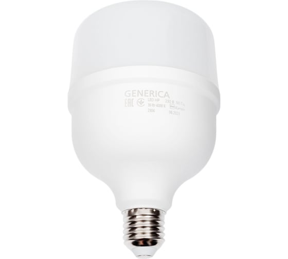 Изображение товара Светодиодная лампа GENERICA HP 30Вт 230В 4000К E27 LL-HP-30-230-40-E27-G