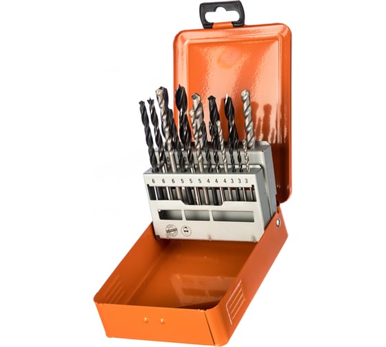 Изображение товара Набор сверл Maxi-Mix (18 шт; по камню 3- 10 мм; по металлу HSS-R 3-10 мм; по дереву 3-10 мм) AEG 4932352463