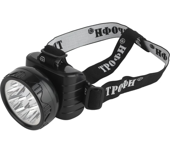 Изображение товара Налобный аккумуляторный светодиодный фонарь ТРОФИ TG9 9xLED мощный яркий 2 режима C0045557