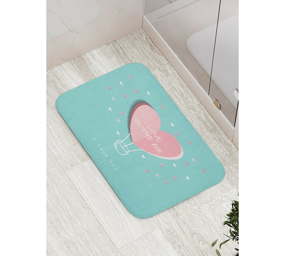 Изображение товара Коврик для ванной JOYARTY "Любовь в воздухе" противоскользящий, 52x77 см bath_422706