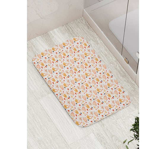 Изображение товара Коврик для ванной JOYARTY "Сердце и замок" противоскользящий, 52x77 см bath_422684