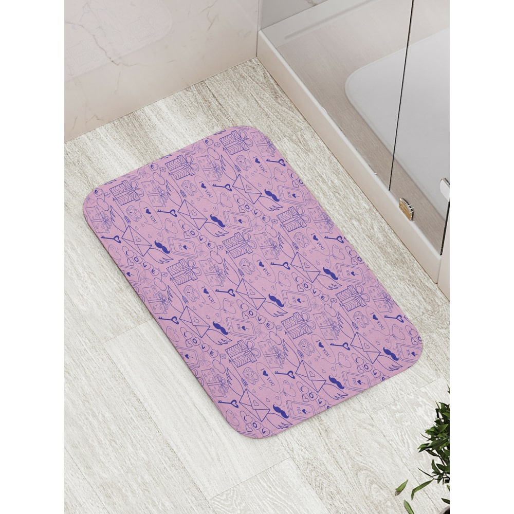 Противоскользящий коврик для ванной JOYARTY стеллаж для ванной чмз модулус 502 009 02 прямой трехъярусный 15x78 5x30 см белый