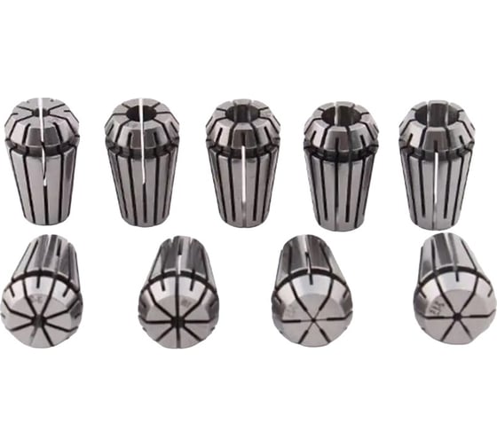 Изображение товара Набор цанг ER8 из 9 шт, 1, 1.5, 2, 2.5, 3, 3.5, 4, 4.5, 5 мм SOVIS 23940