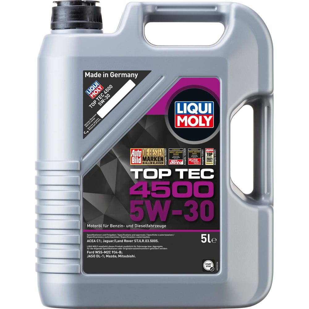 НС-синтетическое моторное масло LIQUI MOLY 5W30 2318 Top Tec 4500 5W-30 C1 - фото 1