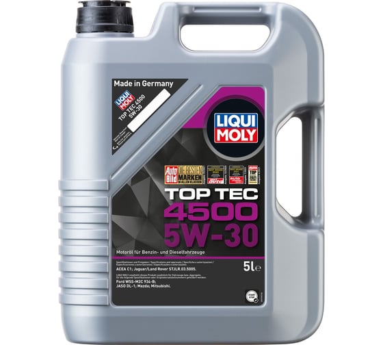 Изображение товара НС-синтетическое моторное масло LIQUI MOLY Top Tec 4500 5W-30 C1, 5л 2318
