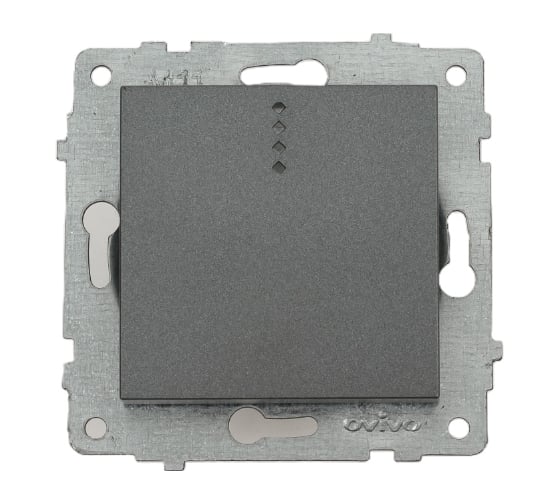 Изображение товара 1-клавишный выключатель OVIVO Loft с индикацией дымчатый 600-000211-201
