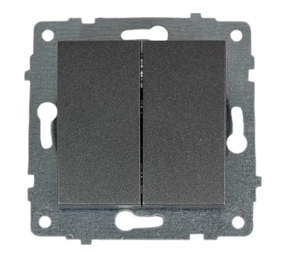 Изображение товара 2-клавишный выключатель OVIVO Loft дымчатый 600-000211-202