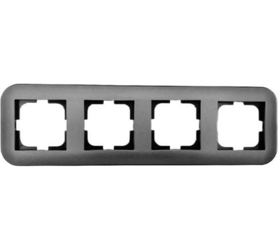 Изображение товара 4-постовая рамка OVIVO Loft дымчатый-черный 404-110008-228