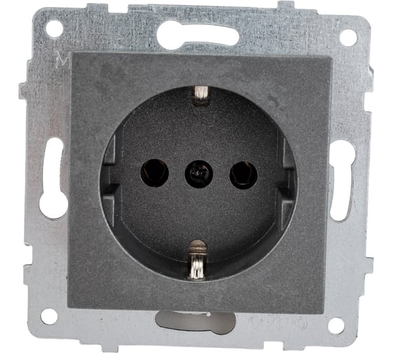 Изображение товара Розетка OVIVO 1 пост Loft с заземлением дымчатый 600-000311-217