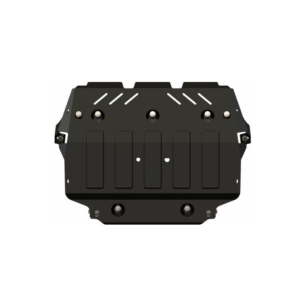 Защита картера и КПП для FIAT Doblo ZFA223 2003-2015 1.9 TD, гнутая, сталь 2.0 мм, с крепежом sheriff 1300