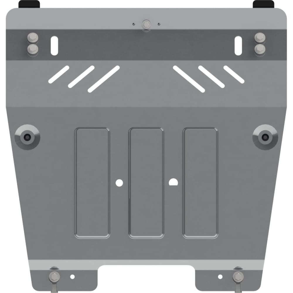 Защита картера и КПП для RENAULT Duster 2015-1.6 МТ4 wd/ 2.0 МТ 4wd, универсальнай штамповка, AL 4 мм, с крепежом sheriff