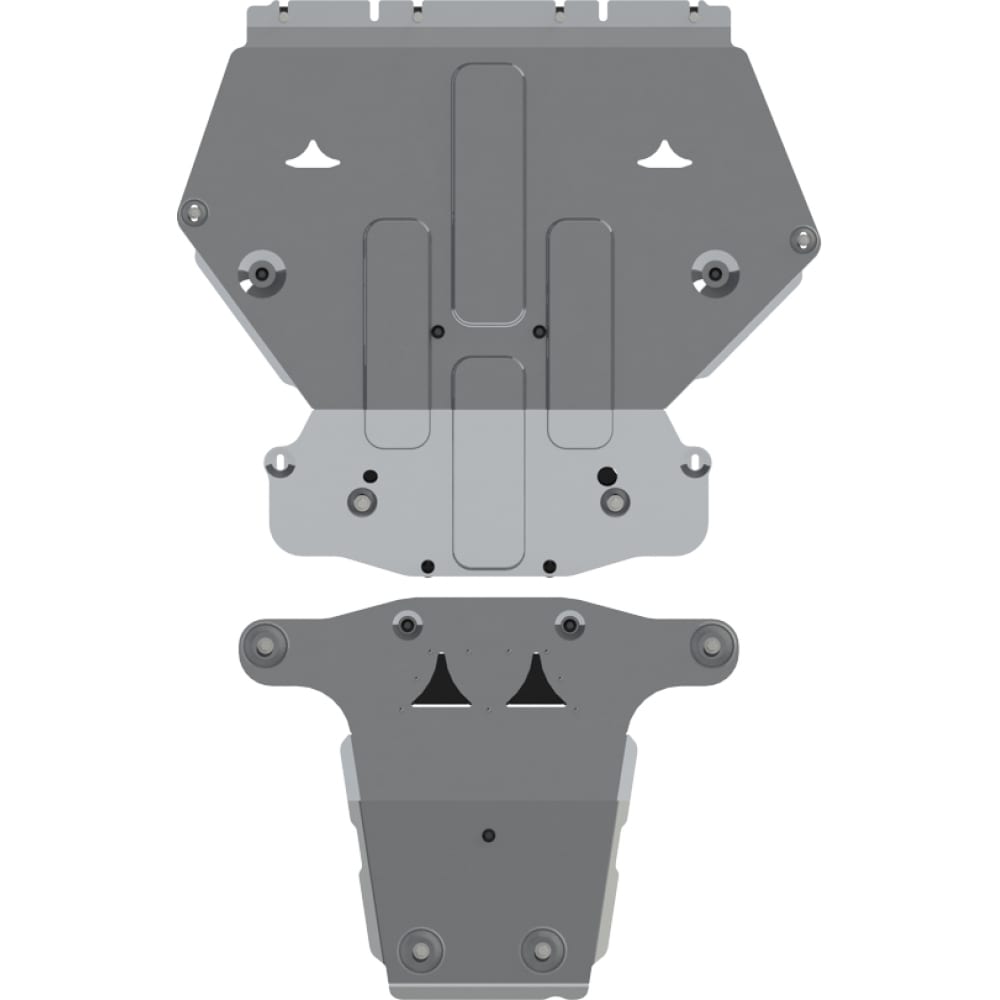 Защита картера и КПП для AUDI A 8 2018-3.0 AT 4WD, универсальная штамповка, AL 4 мм, с крепежом sheriff