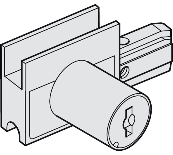 Изображение товара Замок для раздвижной системы Hafele Slido Design 25 IF G, 1 цилиндр + 2 ключа 233.02.420
