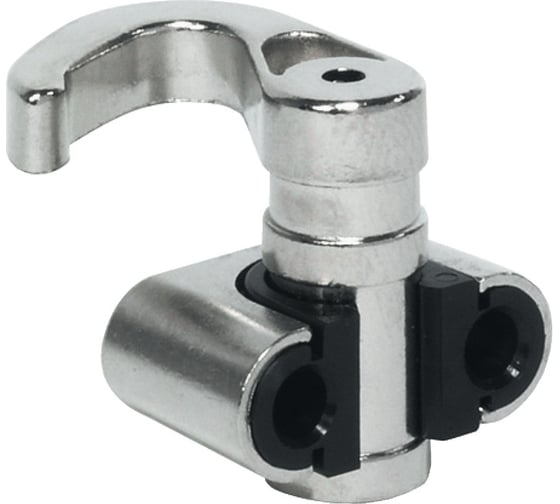 Изображение товара Крючок-защелка для центрального замка Hafele с поворотным стержнем, левый, никель, 6 мм 226.30.764