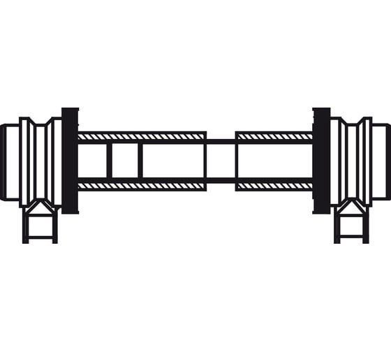 Изображение товара Монтажный комплект Hafele для ручки-скобы, полированная, 45-70 мм 909.04.848