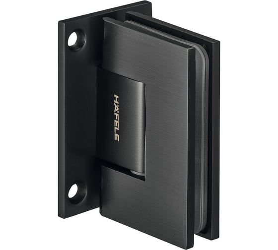 Изображение товара Петля Hafele для душевой кабины, черная матовая 90 градусов 981.51.003