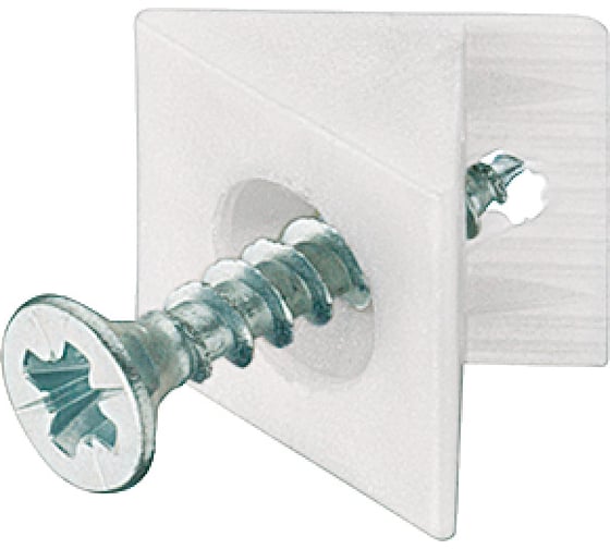 Изображение товара Держатель задней стенки Hafele с саморезом, белый 260.09.710