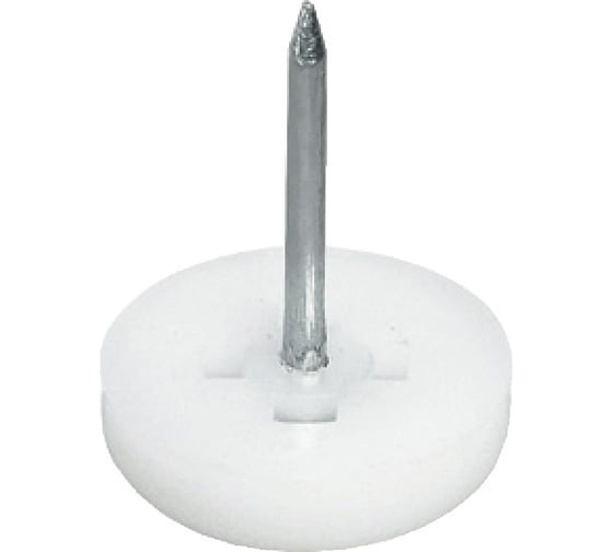 Изображение товара Опорный мебельный подпятник Hafele цвет белый, D=15 мм 650.02.165