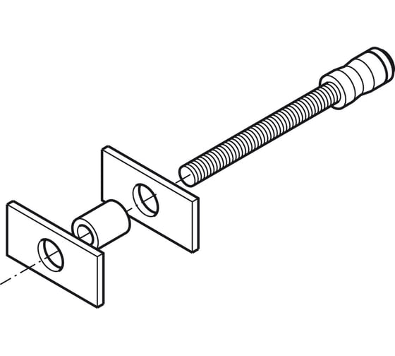 Изображение товара Монтажный комплект Hafele для ручки-скобы, полированная, 30-75 мм 909.00.311