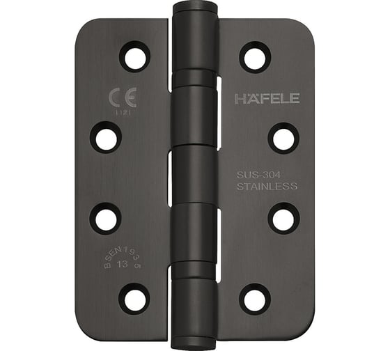 Изображение товара Петля Hafele карточная, черная Матовая102x76x3мм 926.98.053