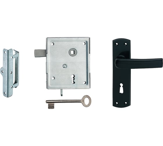 Изображение товара Накладной замок Hafele ВВ нажимным гарнитуром 911.57.011