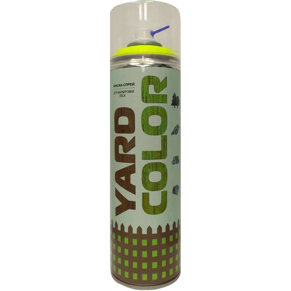 Изображение товара Флуоресцентная маркировочная аэрозольная краска для леса YARD COLOR желтая 650 мл