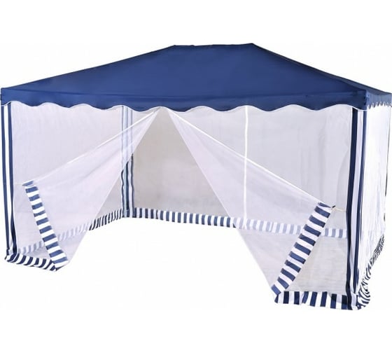 Изображение товара Шатер Green Glade 3x4x2.5м, дождь-солнце, москитная сетка, синий 1038