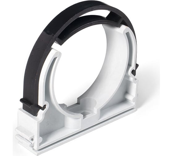 Изображение товара Клипса для крепления трубы с фиксатором КРЕП-КОМП 50 мм, 100 шт. кктф50