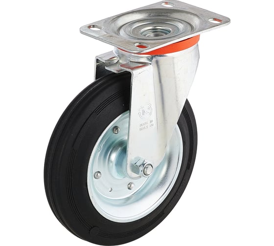 Изображение товара Колесо с вращающейся опорой и пластиной крепления (200 мм; 230 кг) Tellure rota 535106