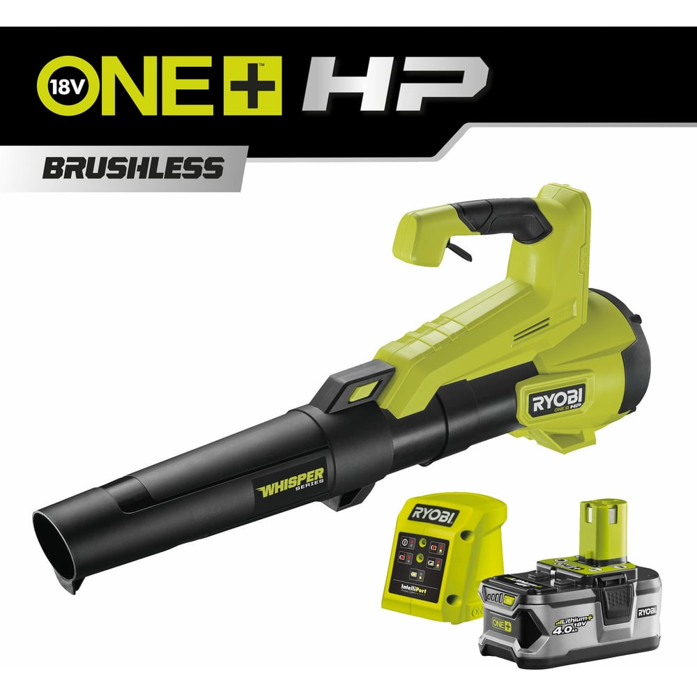 Изображение товара Бесщеточная воздуходувка Ryobi ONE+ 18В RY18BLXC-140 для уборки и очистки
